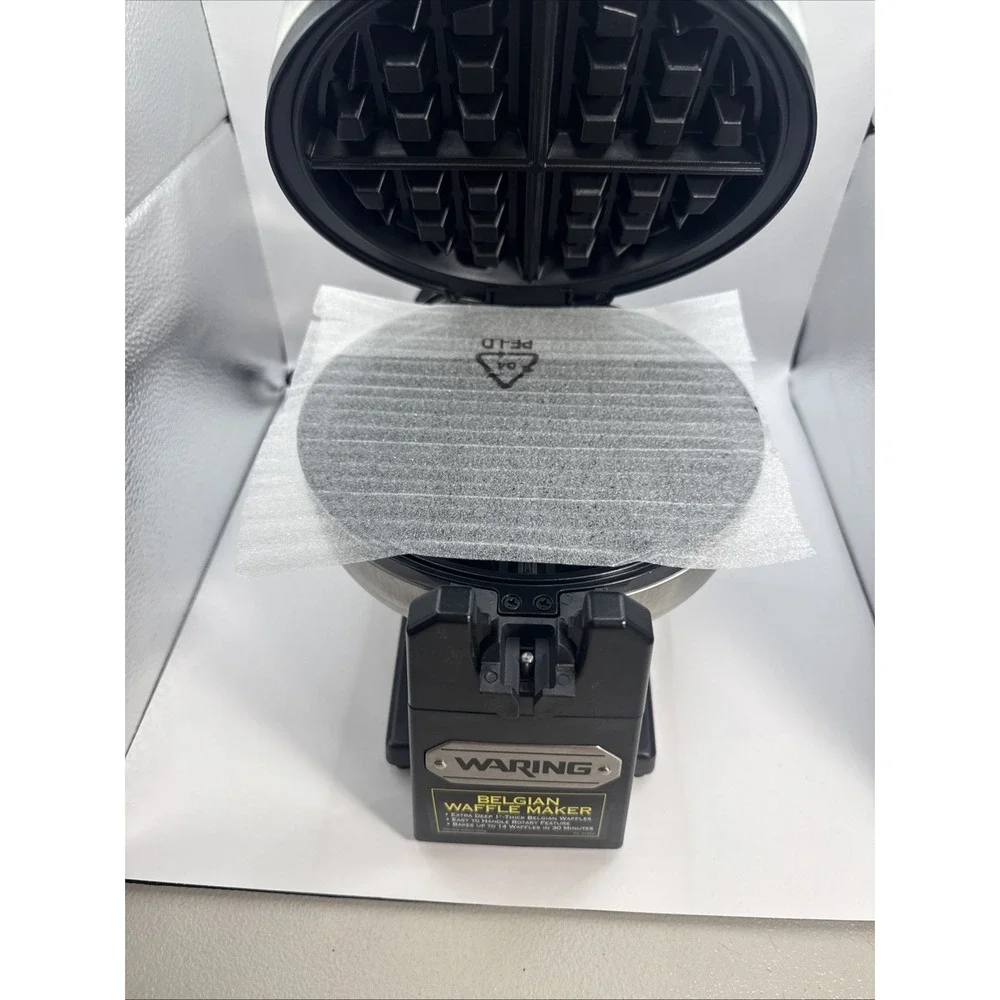 Waring Pro Belgian Waffle Maker WMK200 Stainless Steel Rotating NEW No Box NWOB